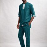 The flock print two piece